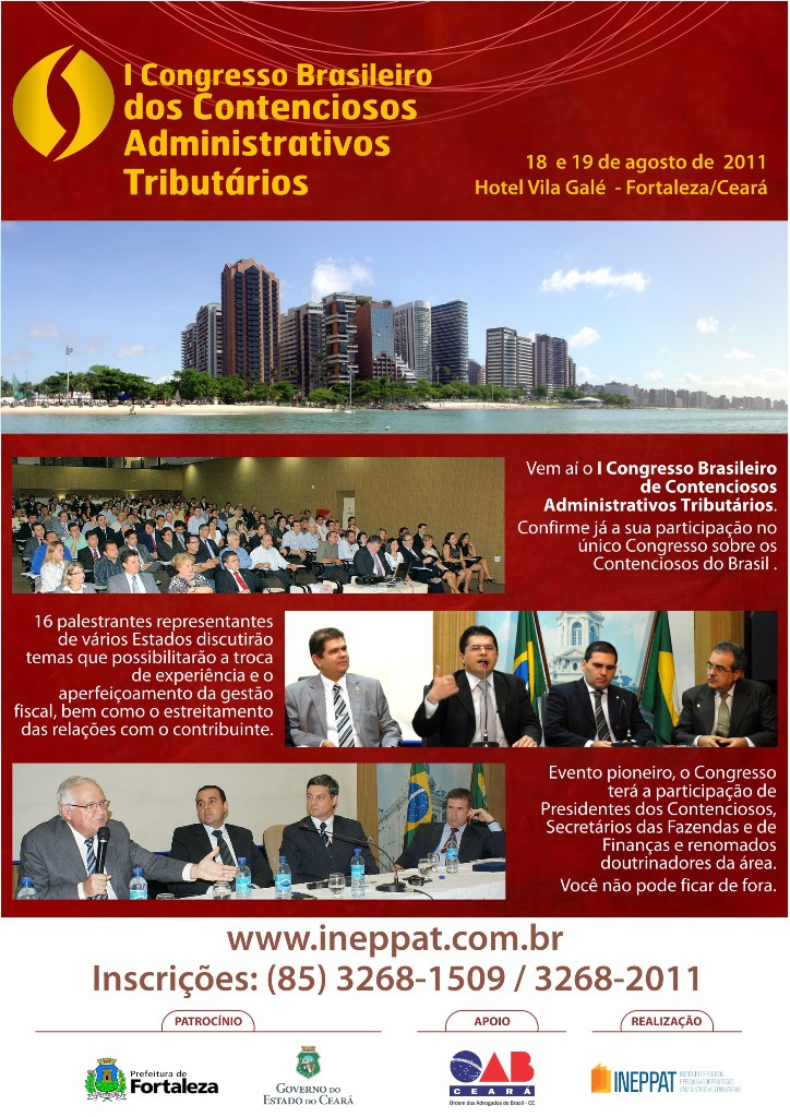 Imagem da notícia I CONGRESSO BRASILEIRO DOS CONTENCIOSOS ADMINISTRATIVOS TRIBUTÁRIOS
